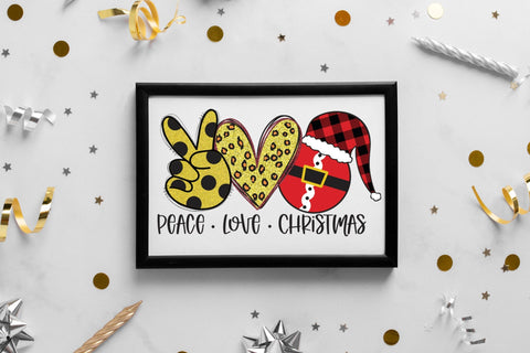 Peace Love Christmas Sublimation Design Sublimation CraftLabSVG 