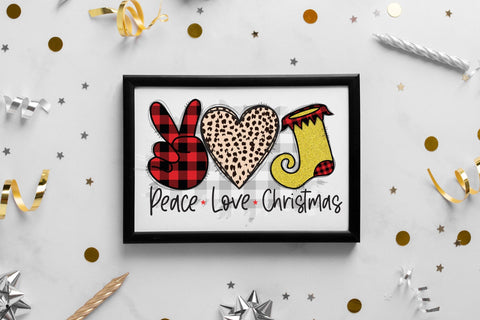 Peace Love Christmas Sublimation Design Sublimation CraftLabSVG 