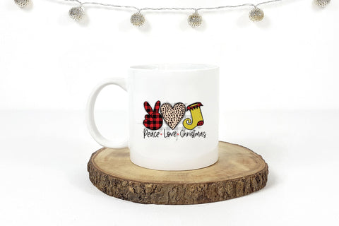 Peace Love Christmas Sublimation Design Sublimation CraftLabSVG 