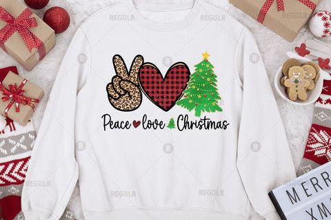 Peace love christmas Sublimation Design Sublimation Regulrcrative 