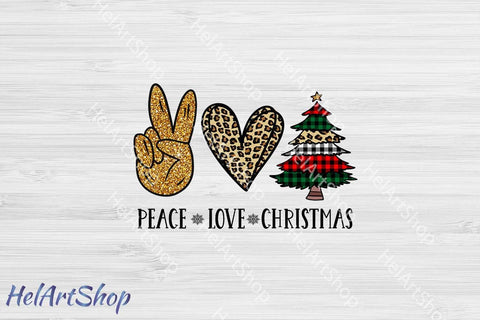 Peace Love Christmas sublimation png Sublimation _HelArtShop_ 