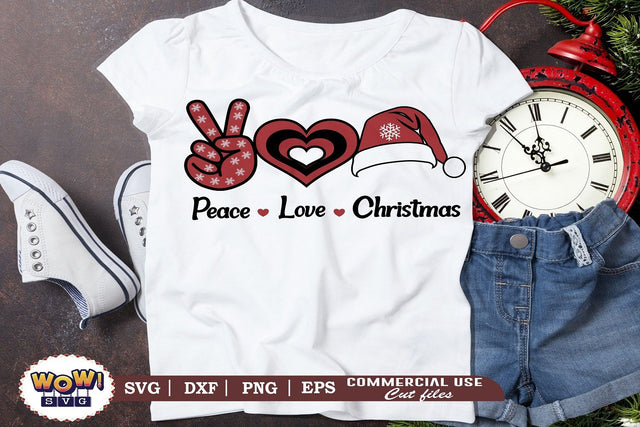 Peace love christmas svg, christmas svg, Winter Svg SVG Wowsvgstudio 