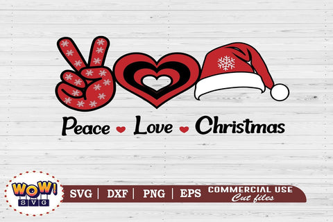 Peace love christmas svg, christmas svg, Winter Svg SVG Wowsvgstudio 