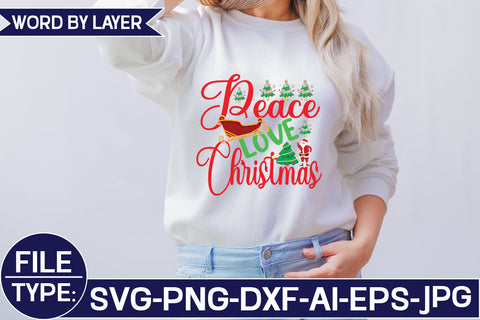 Peace Love Christmas SVG Cut File SVG Studio Innate 