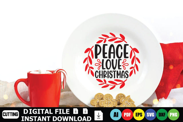 Peace Love Christmas SVG Shahin alam 