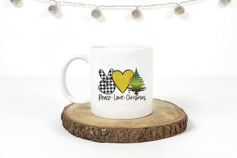 Peace Love Christmas Tree PNG Sublimation Sublimation CraftLabSVG 