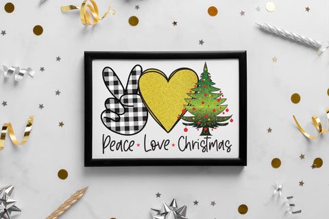 Peace Love Christmas Tree PNG Sublimation Sublimation CraftLabSVG 