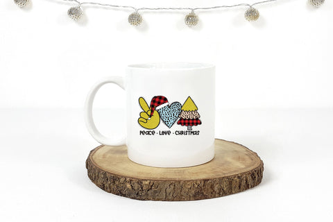 Peace Love Christmas Tree Sublimation Design Sublimation CraftLabSVG 