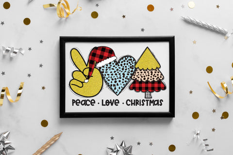 Peace Love Christmas Tree Sublimation Design Sublimation CraftLabSVG 
