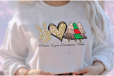 Peace Love Christmas Trees Sublimation Creativeart88 