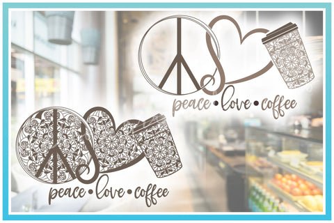 Peace Love Coffee Mandala SVG SVG SVGcraze 