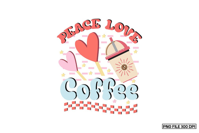Peace Love Coffee Sublimation Sublimation designmaster24 