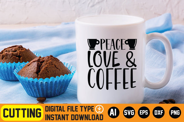 Peace Love & Coffee SVG CraftlabSvg29 