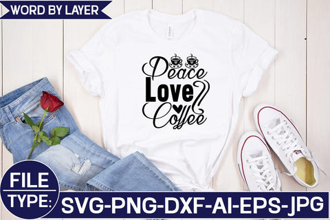 Peace Love Coffee SVG Cut File SVG Studio Innate 