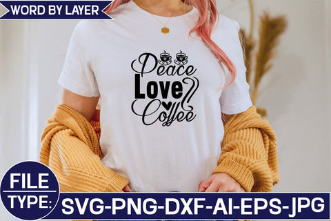 Peace Love Coffee SVG Cut File SVG Studio Innate 