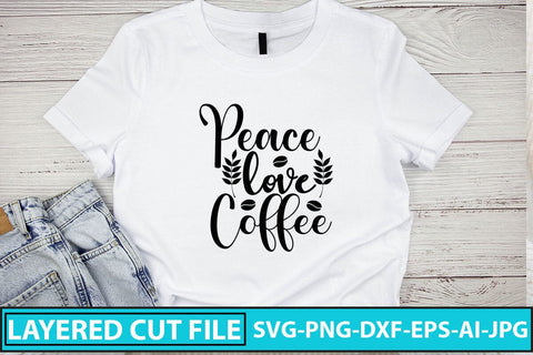 Peace Love Coffee SVG Cut File SVG Syaman 