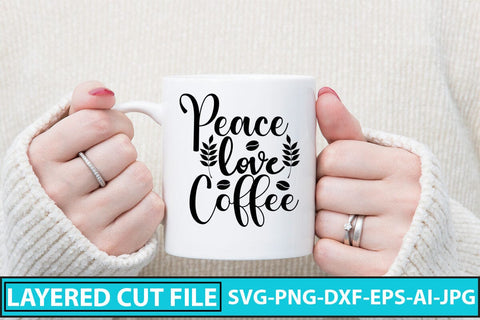 Peace Love Coffee SVG Cut File SVG Syaman 