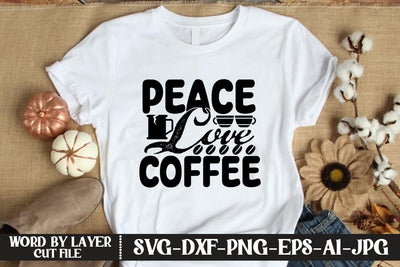 Peace Love Coffee SVG DESIGN SVG MStudio 