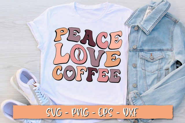 Peace love coffee SVG, Retro Coffee SVG Shetara Begum 