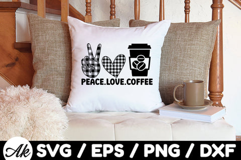 Peace love coffee svg SVG akazaddesign 