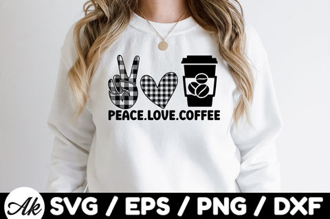 Peace love coffee svg SVG akazaddesign 