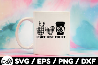 Peace love coffee svg SVG akazaddesign 