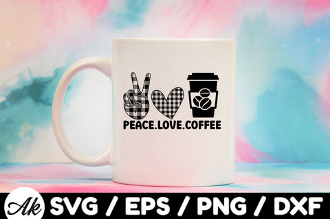 Peace love coffee svg SVG akazaddesign 