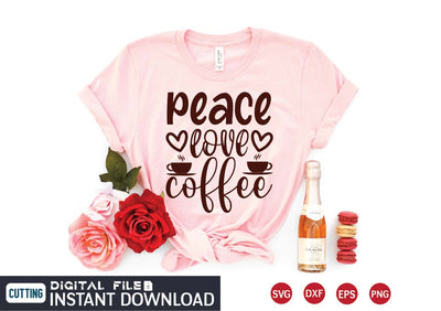 peace love coffee svg SVG designer krishna 
