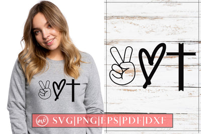 Peace Love Cross SVG Design SVG MockupSvgVenue 