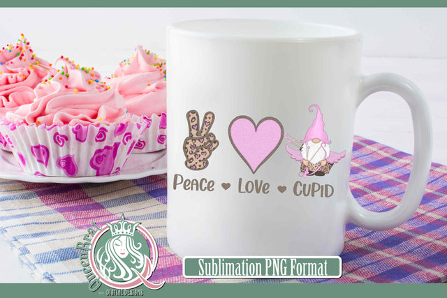 Peace Love Cupid Sublimation Sublimation QueenBrat Digital Designs 