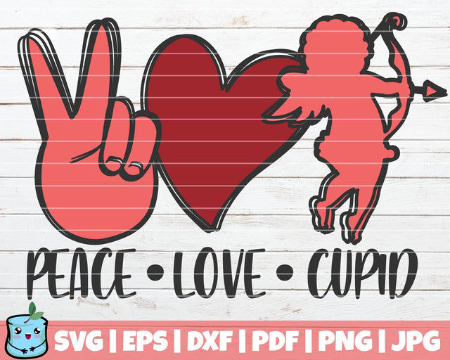 Peace Love Cupid SVG MintyMarshmallows 