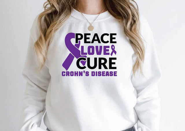 peace love cure crohn's disease SVG Design SVG farhad farhad 