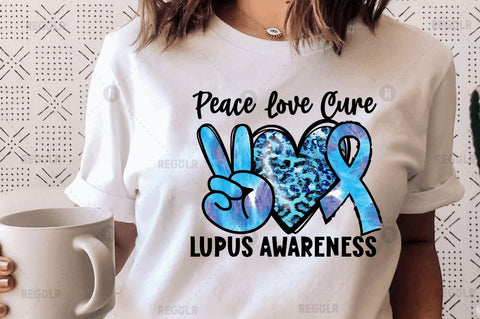 Peace love cure lupus SVG Sublimation Regulrcrative 