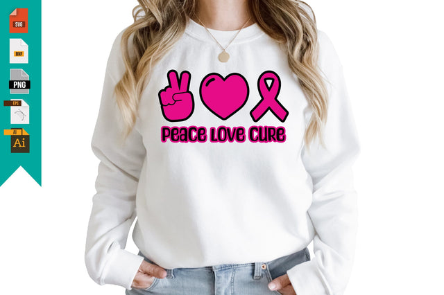 Peace Love Cure SVG Craftlabsvg24 
