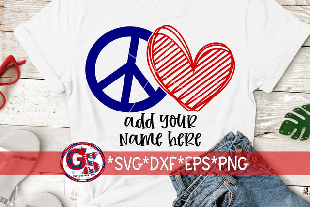 Peace Love DIY SVG DXF EPS PNG SVG Greedy Stitches 