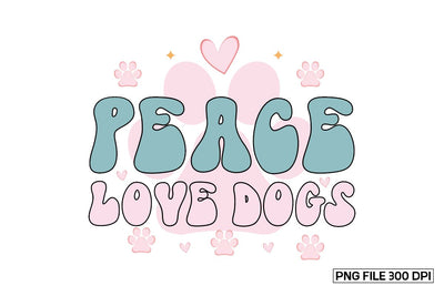 Peace Love Dogs-01 sublimation Design Sublimation designmaster24 