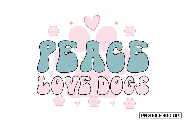 Peace Love Dogs-01 sublimation Design Sublimation designmaster24 