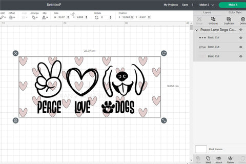 Peace Love Dogs Beer Can Glass Wrap Libbey Glass SVG SVG OrangeBrushStudio 