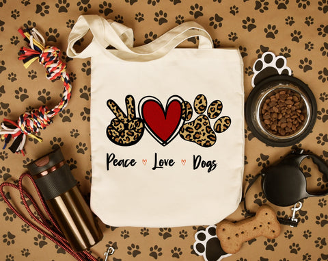 Peace Love Dogs PNG, Dog Quote Design For Sublimation Sublimation HappyDesignStudio 