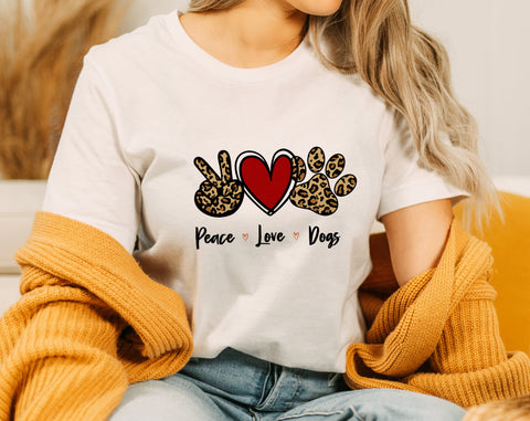Peace Love Dogs PNG, Dog Quote Design For Sublimation Sublimation HappyDesignStudio 