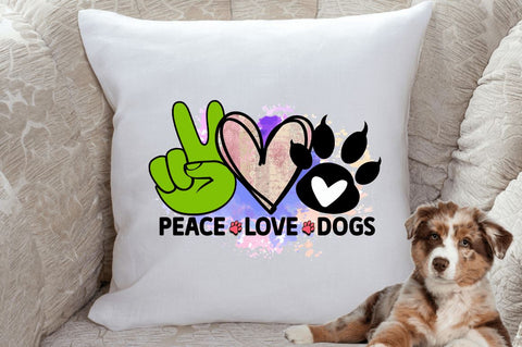 Peace love dogs Sublimation PNG, Dog Sublimation Design Sublimation Regulrcrative 