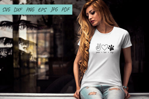 Peace Love Dogs SVG, Dog SVG, Dog lover SVG, Paws SVG SVG Irina Ostapenko 