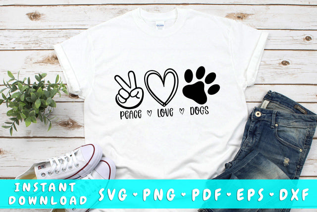 Peace Love Dogs SVG SVG HappyDesignStudio 