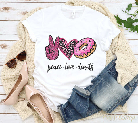 Peace Love Donuts PNG, Sublimation PNG Sublimation _HelArtShop_ 