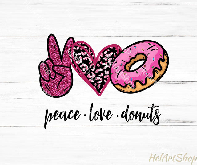 Peace Love Donuts PNG, Sublimation PNG Sublimation _HelArtShop_ 