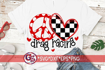 Peace Love Drag Racing SVG DXF EPS PNG SVG Greedy Stitches 