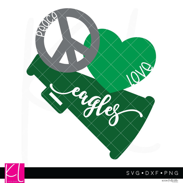 Peace Love Eagles SVG Kelly Lollar Designs 