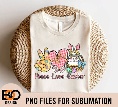 Peace Love Easter Bunny Sublimation PNG Download, Easter Bunny png, Bunny png, Easter png Sublimation BOO-design 