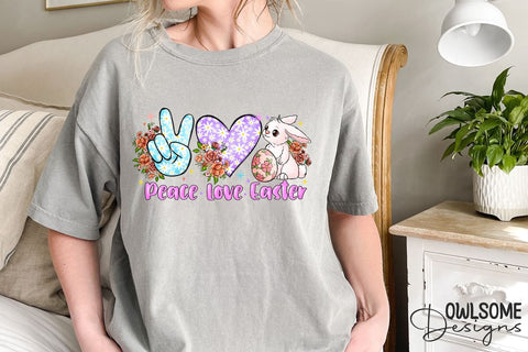 Peace Love Easter Day PNG Sublimation Sublimation Owlsome.Designs 