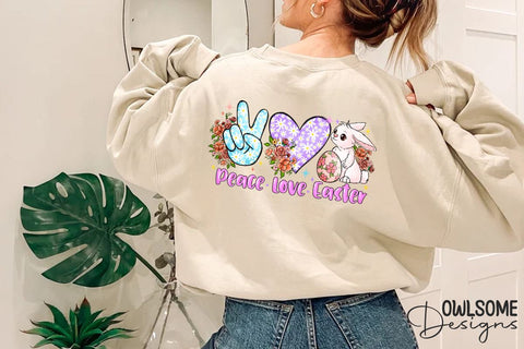 Peace Love Easter Day PNG Sublimation Sublimation Owlsome.Designs 